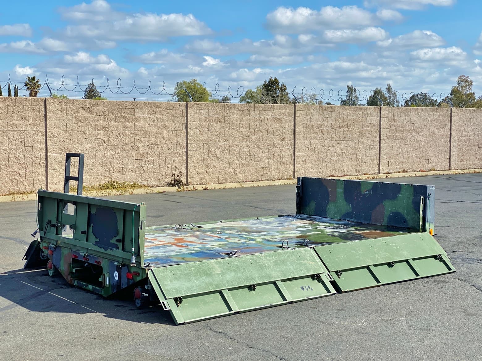 14' Oshkosh MTV Military Flatbed Stake Truck Body
