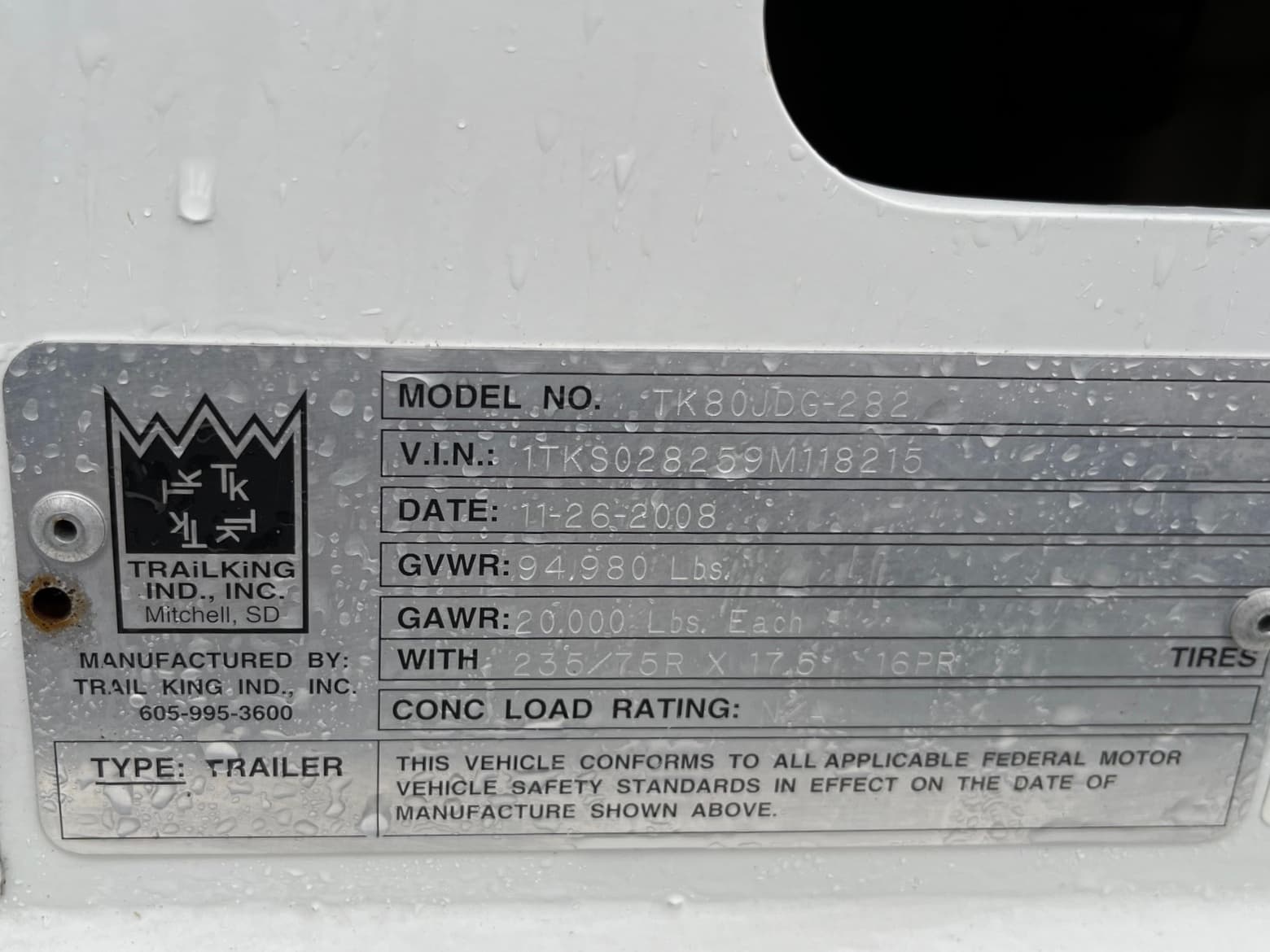 2009 Trail King Lowboy 32 Tire Expando RGN Trailer