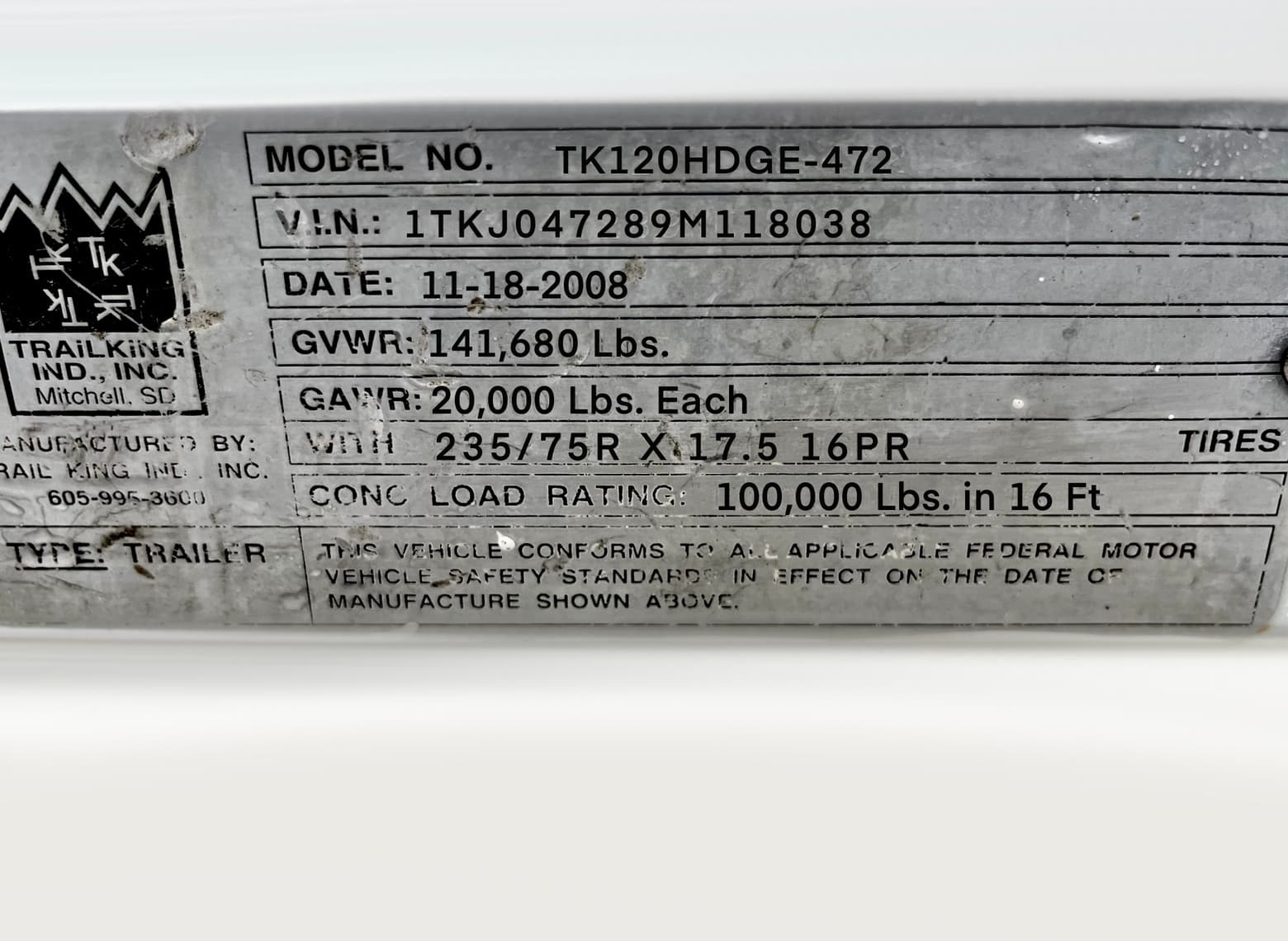 2009 Trail King Lowboy 32 Tire Expando RGN Trailer