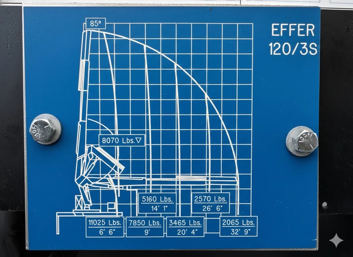 2000 International 4700 Effer E120 Crane Truck
